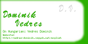 dominik vedres business card